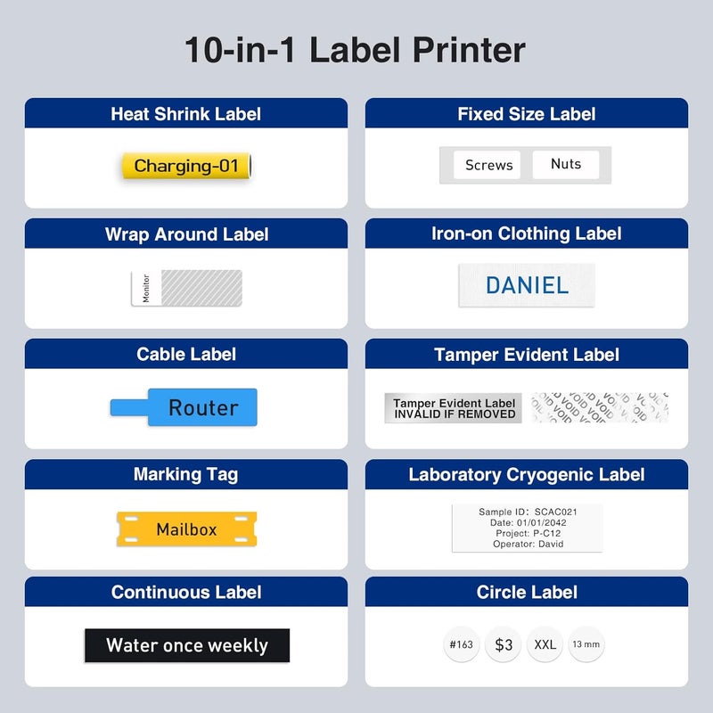 SUPVAN G15M Mini Portable Label Maker Machine with Heat Shrink Tube, Rechargeable 1200mAh Battery Thermal Transfer Printer, Compatible with Multi-Type Label, Home, Garage, Office & Outdoor - Image 2